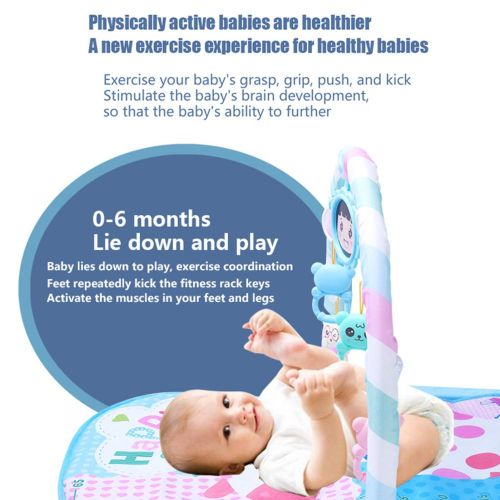 Musical Baby Gyms Play Mats Musical Activity Mat with Hanging Baby Toys for Boy or Girl Newborn Gifts NO5274
