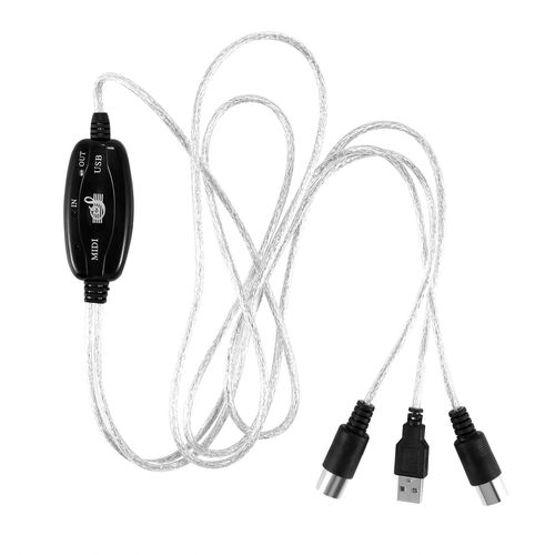 915 Generation USB IN-OUT MIDI Cable Converter PC to Music Keyboard Adapter