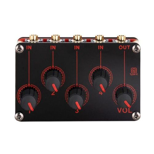 4 Channel Line Mixer Portable Analog Sound Mixing Console