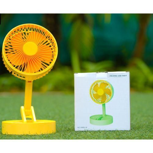 Adjustable Fan Speed Folding USB Fan - Orange/ Yellow Green Purple