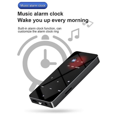 Bluetooth Mp3 Mp4 Player 8g Hifi Music Player Supports Card With Fm Alarm Clock Pedometer E-Book Built-In Speaker-Silver