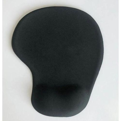 Ergonomic Gaming Mouse Pad with Wrist Rest Support Comfortable Lycra Cloth Locking Edge Rubberized Base Anti-skid-Black