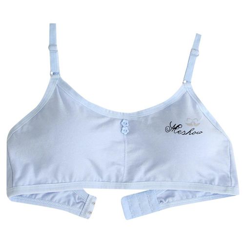 3pcs Kids Girl Adjustable Bra Vest Kids Cotton Blended Bra Clothes New Year Gift New,Blue NO5111