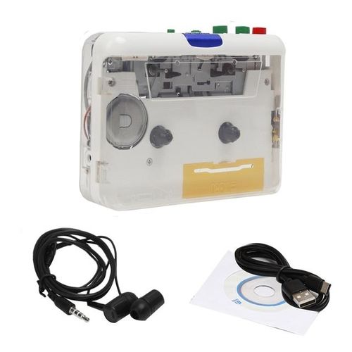 Cassette Player Walkman Mp3/cd Audio Auto Reverse Usb Cassette Tape Player Cassette Mp3 Converter Built In Mic Easy To Use White