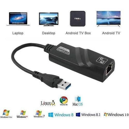 USB 3.0 High Speed Ethernet Network Adapter-Black