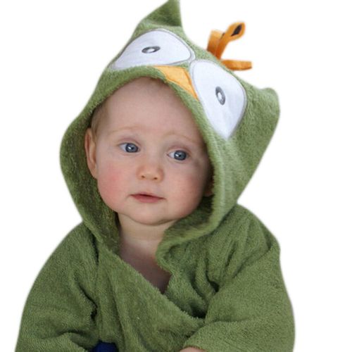 Embroidered Soft Baby Gown Bath Robe Animal Design Infant Dressing Clothes New,1 NO5112