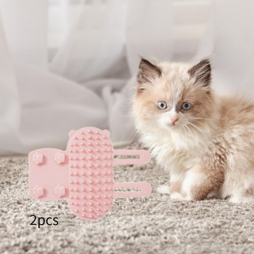 2 Pieces Self Grooming  Combs Softer Pet PInk