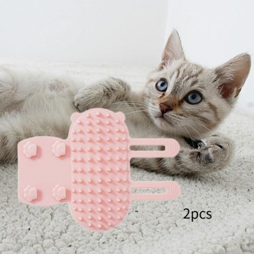 2 Pieces Self Grooming  Combs Softer Pet PInk