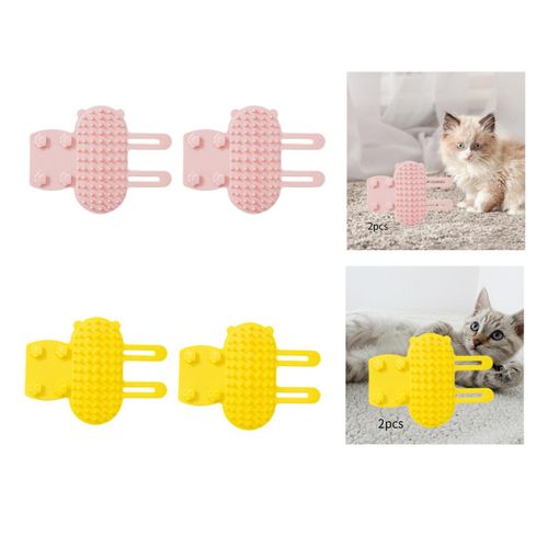 2 Pieces Self Grooming  Combs Softer Pet PInk