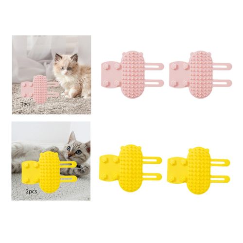 2 Pieces Self Grooming  Combs Softer Pet PInk