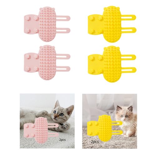 2 Pieces Self Grooming  Combs Softer Pet PInk