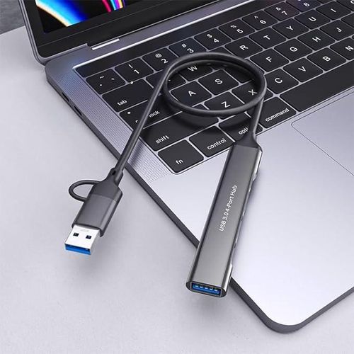 Onten  4 in 2 Smart Hub USB 3.0 X1 And USB C X3  Support OTG Transfers data to the device or Charges all Devices with a transfer speed of up to 5Gbps