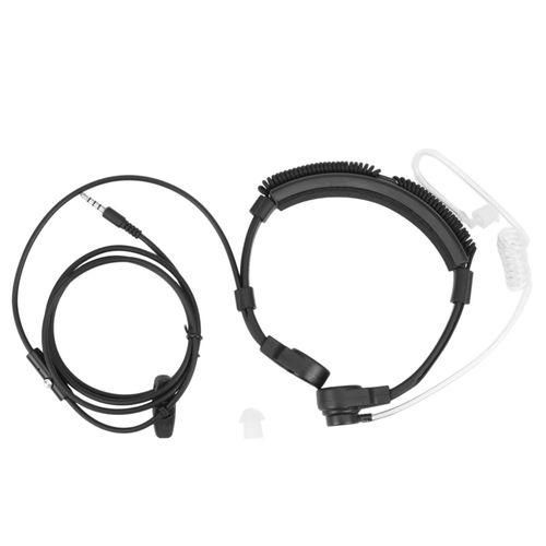 915 Generation 35mm plug TacticalThroat Microphone earphone Covert Adjustable Covert Air Tube Headset with Throat Mic for smartphones