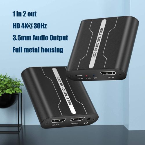 Audio Splitter 1 in 2 Out, Additional Audio Output Channel,