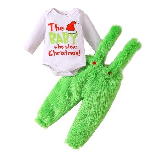 Baby Christmas Bodysuit Set Skin-friendly Fabric and Fashionable Gift for Christmas Birthday New Year,Light Green,70cm NO5115