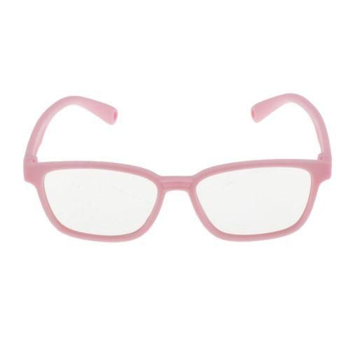 Pink Fashionable Antiblue Light Soft Silicone Frame Glasses Pink