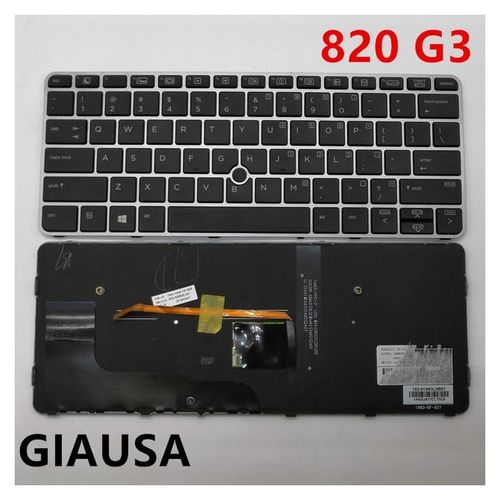 Hp EliteBook 820 G3 828 G3 725 G3 With Frame Backlit Keyboard-Black