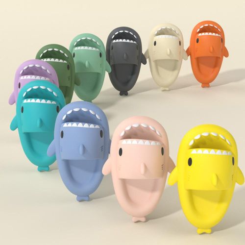 Children's Summer EVA Slippers Cartoon Shark Sandal Quick Drying Non-Slip Slides NO5274