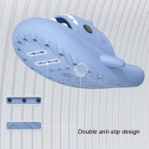 Children's Summer EVA Slippers Cartoon Shark Sandal Quick Drying Non-Slip Slides NO5274