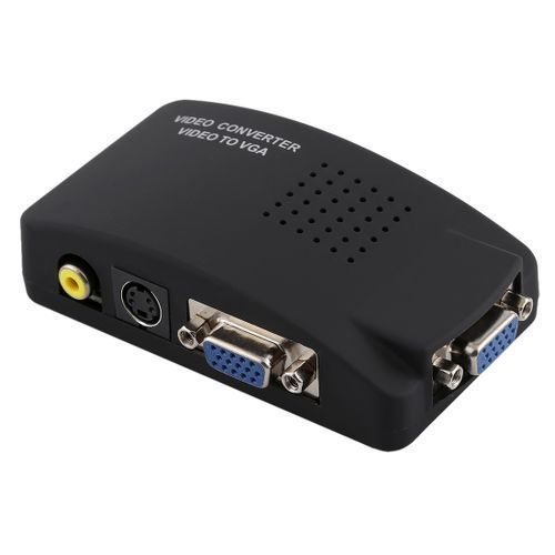 Bnc High Resolution (BNC) Video and S-Video to VGA Conversion(Black)