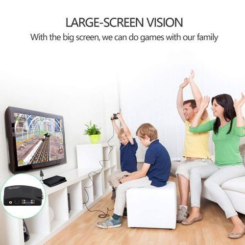 Bnc High Resolution (BNC) Video and S-Video to VGA Conversion(Black)