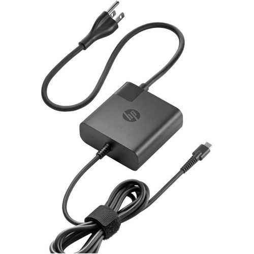 Hp  65W GaN USB-C Laptop Charger (600Q8AA), 65 W Output Power, Connection Type is USB Type-C, 2 USB-C Ports, Fast Charging, Very light with 110 g Weight, One Year Limited Warranty.