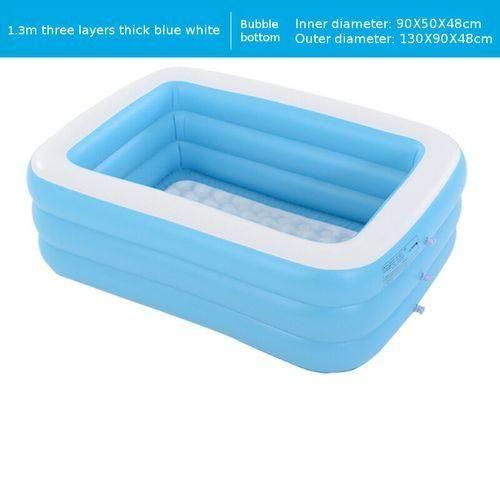 1.1m1.3m 1.5m1.96m2.62m3.05m Inflatable Swimming Pool Foldable Adult Kids Pool Bathing Tub Thicken Outdoor Indoor Swim Pool Bathtub 1.3 Three Layers