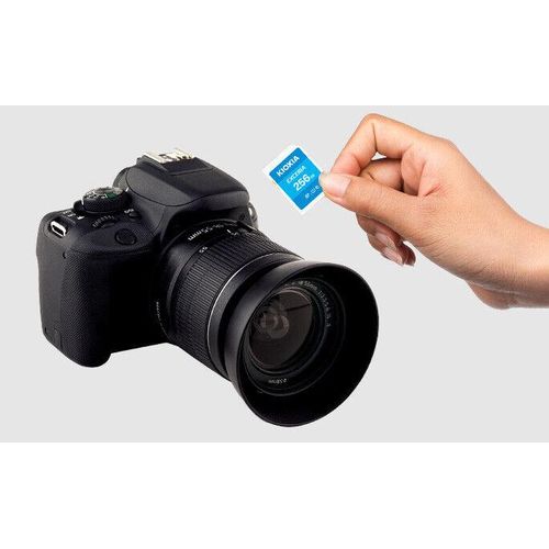 KIOXIA Exceria SD MicroSD Memory Card 256GB 100MB/s Full HD Recording UHS Speed Class 1 -Multicolor