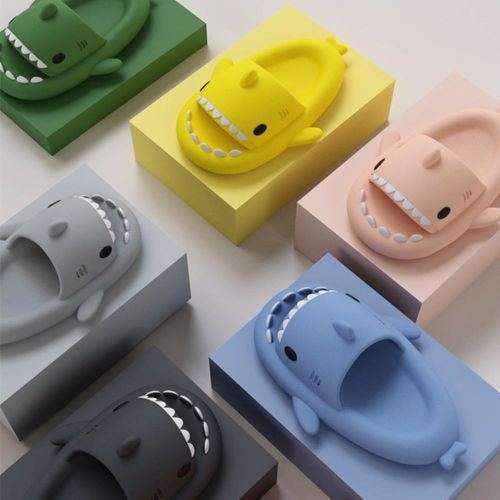 Children's Summer EVA Slippers Cartoon Shark Sandal Quick Drying Non-Slip Slides