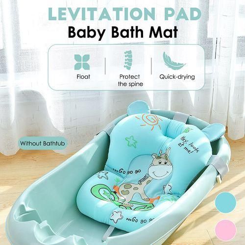 Portable Baby Bathtub Mat Bath Pad Air Cushion Bed NonSlip Newborn Seat Green