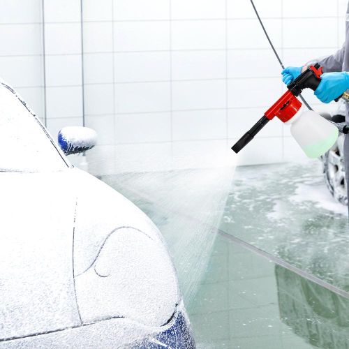 Car Wash Foam Gun Garden Hose Sprayer Foam Sprayer with Adjustable Ratio Dial Soap Foaming Sprayer Nozzle Kit with 1 Liter Bottle Universal Connectors NO5140