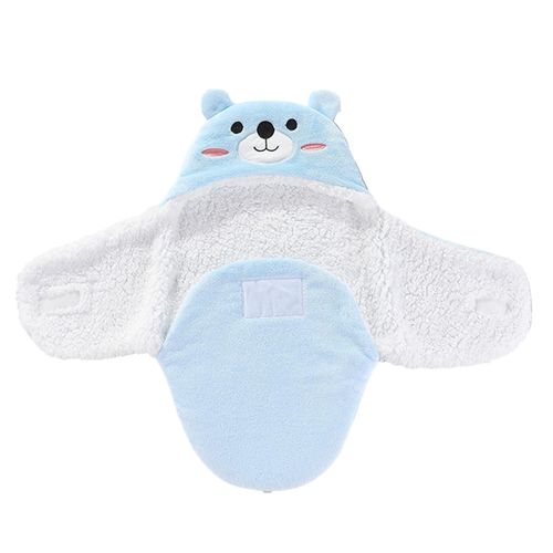 Baby Swaddle Wraps With Hats Accessory Lovely Blue 62cm