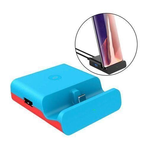 New Portable TV HDMI Converter Charging Dock Charger For  Switch Blue