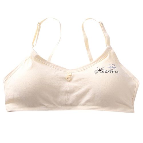 3pcs Kids Girl Adjustable Bra Vest Kids Cotton Blended Bra Clothes New Year Gift New,Nude NO5115