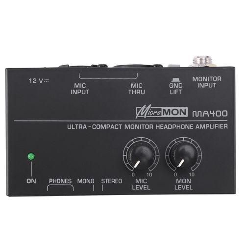 Ma400 Headphone Preamplifier Microphone Monitor Mixer,Eu Plug