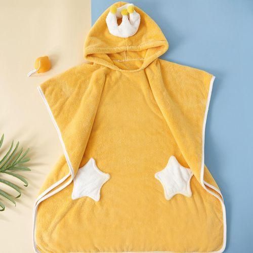 Baby Hooded Bathrobe  Sleep Suit Yellow Size S
