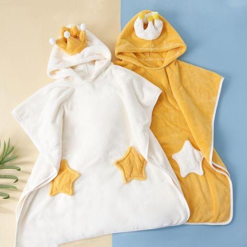 Baby Hooded Bathrobe  Sleep Suit Yellow Size S