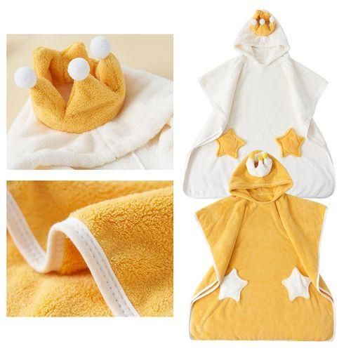 Baby Hooded Bathrobe  Sleep Suit Yellow Size S
