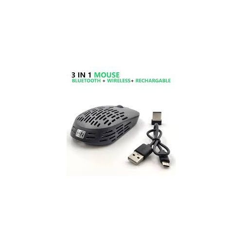 Hz  Wireless/Bluetooth Mouse, Rechargeable-Black