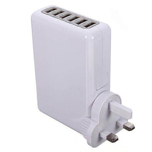 6Port USB Quick Charger Phone Wall Charger Adapter With Digital Display UK British style