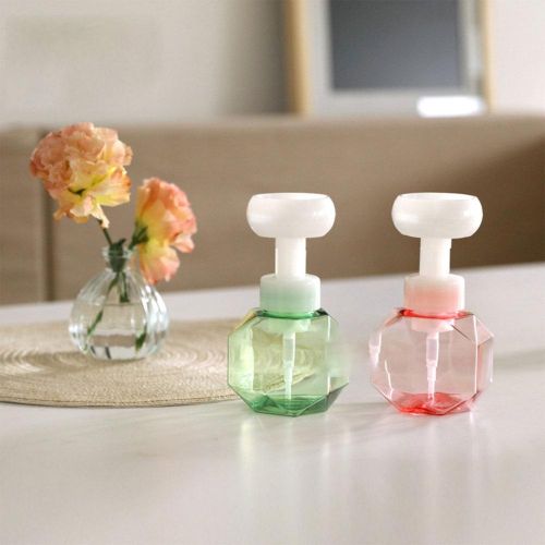 300Ml Flower Shape Foam Bottle Dispenser Empty Foaming Hand Soap Pump Bottles Perfect for Liquid Soap Foaming Hand Soap