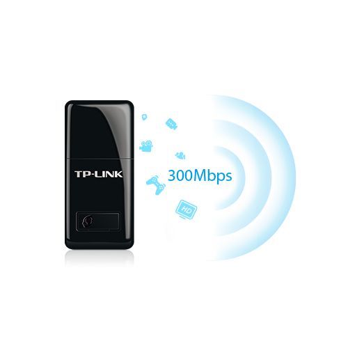 TPLink TP-Link  N300mbps USB WiFi network Adapter for pc-Black