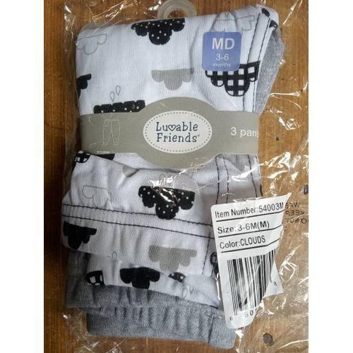 3pcs In A Pack Loveable Baby Unisex Cotton Trouser Panties