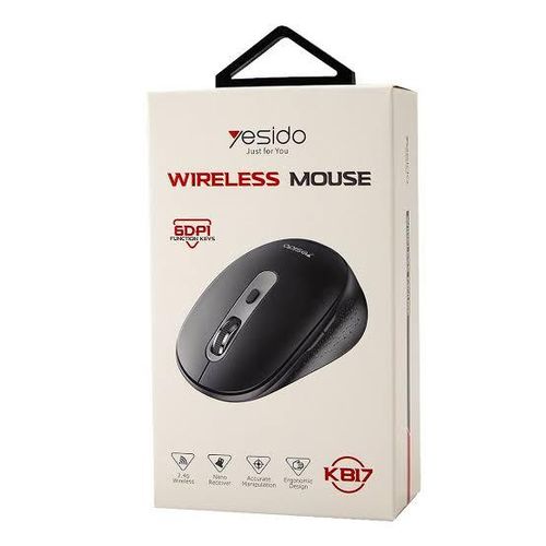 Yesido KB17 Lightweight Mechanical Wireless Mouse 3 Levels Adjustable with 2.4G 6D Black