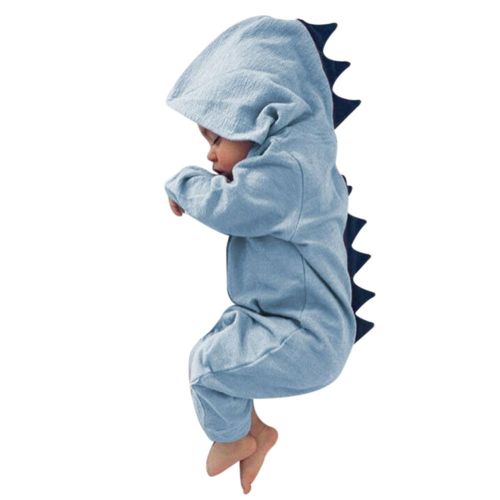 Newborn Baby Kids Dinosaur Shape Cosplay Hooded Bodysuit Boys Girls Clothes Outfit New NO5233