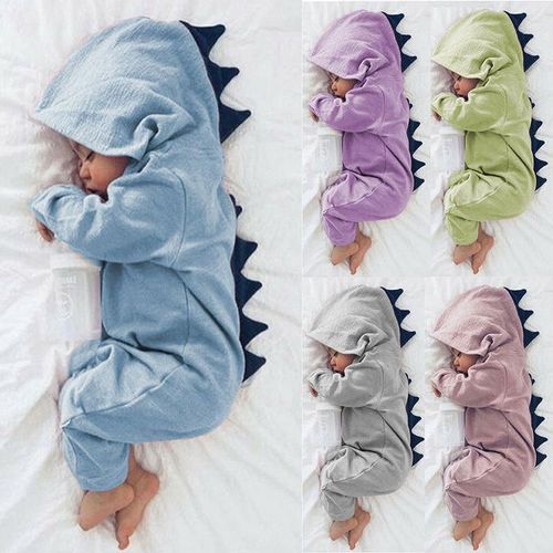 Newborn Baby Kids Dinosaur Shape Cosplay Hooded Bodysuit Boys Girls Clothes Outfit New NO5233