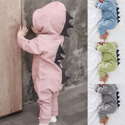 Newborn Baby Kids Dinosaur Shape Cosplay Hooded Bodysuit Boys Girls Clothes Outfit New NO5233
