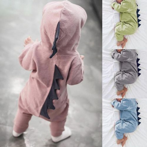 Newborn Baby Kids Dinosaur Shape Cosplay Hooded Bodysuit Boys Girls Clothes Outfit New NO5233