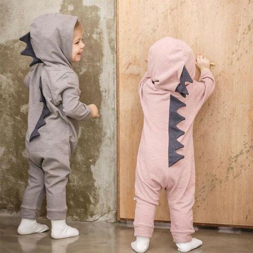 Newborn Baby Kids Dinosaur Shape Cosplay Hooded Bodysuit Boys Girls Clothes Outfit New NO5233
