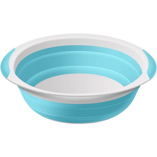 Multi-Purpose Folding Collapsible Wash Basin Lightweight Portable Basin for Kids Babies New,Blue NO5237